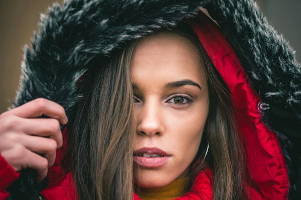 Close up of a person eyes looking focused and bright